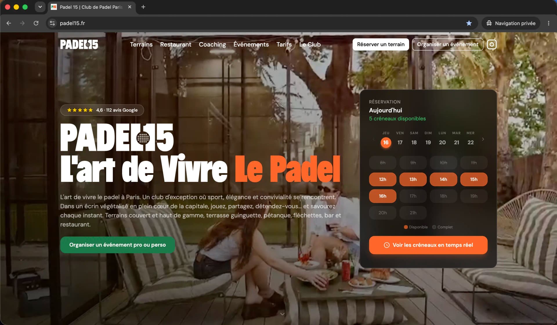 Padel15 - Screenshot 1